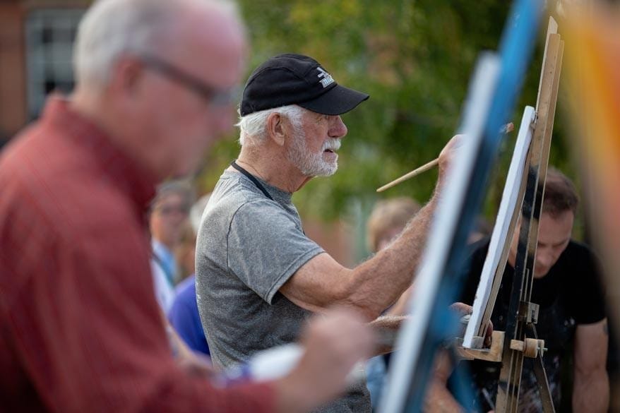Artists competing in the Collingwood Art Crawl Battle of the Brushes